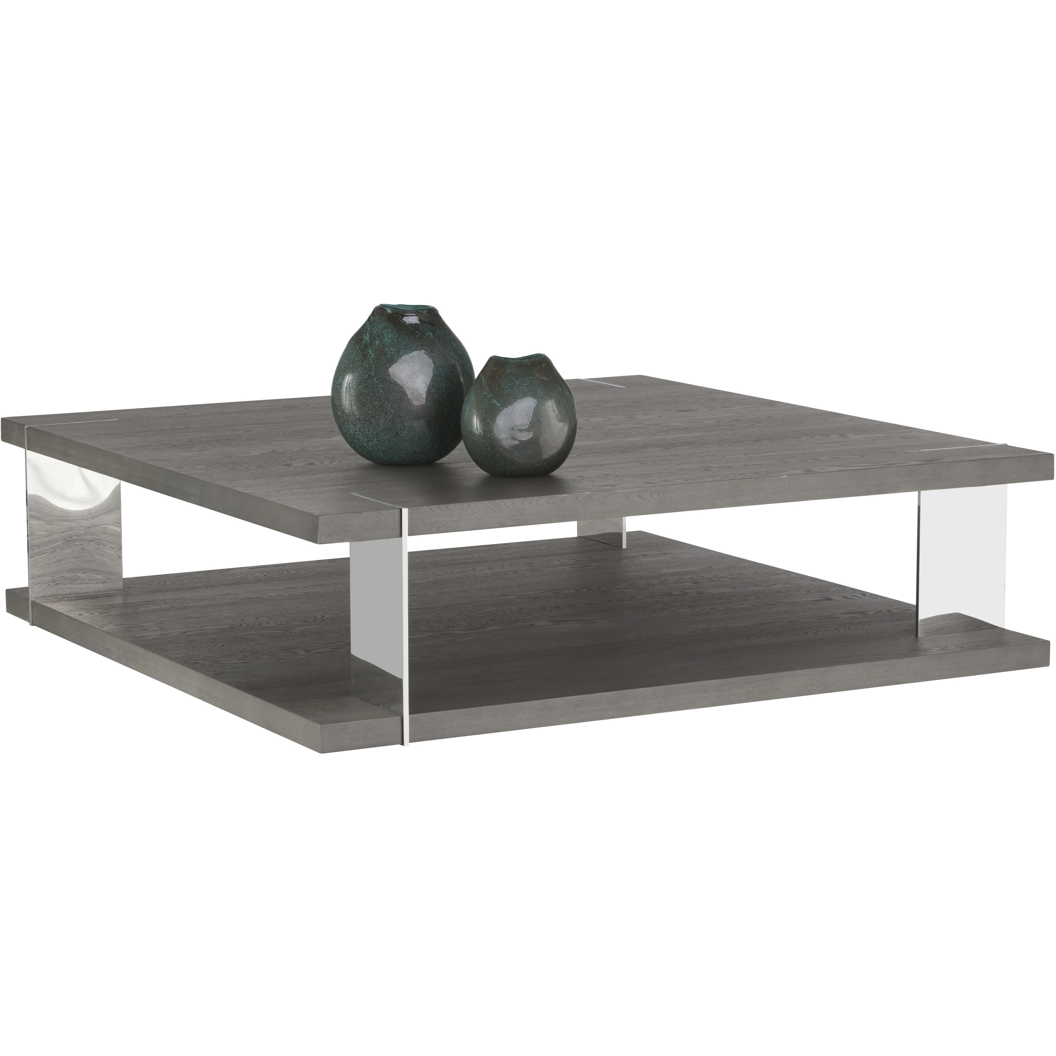 Daria 59 X 59 inch Smoke Brown / Polished Coffee Table